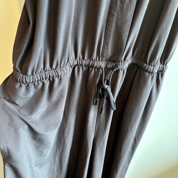 Athleta Sol Black Wide Leg Cropped Jumpsuit - size 6 - Picture 4 of 10